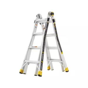 Gorilla Ladders18 ft Reach Aluminum Multi-Position Ladder with Tool Hangers, 300 lbs. Load Capacity, Type IA Duty Rating (GMPXA-18)